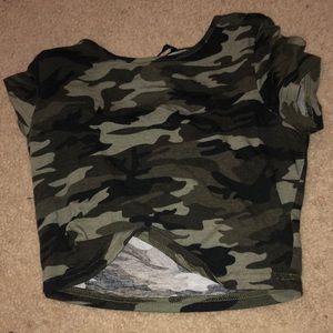 Tight camo crop top